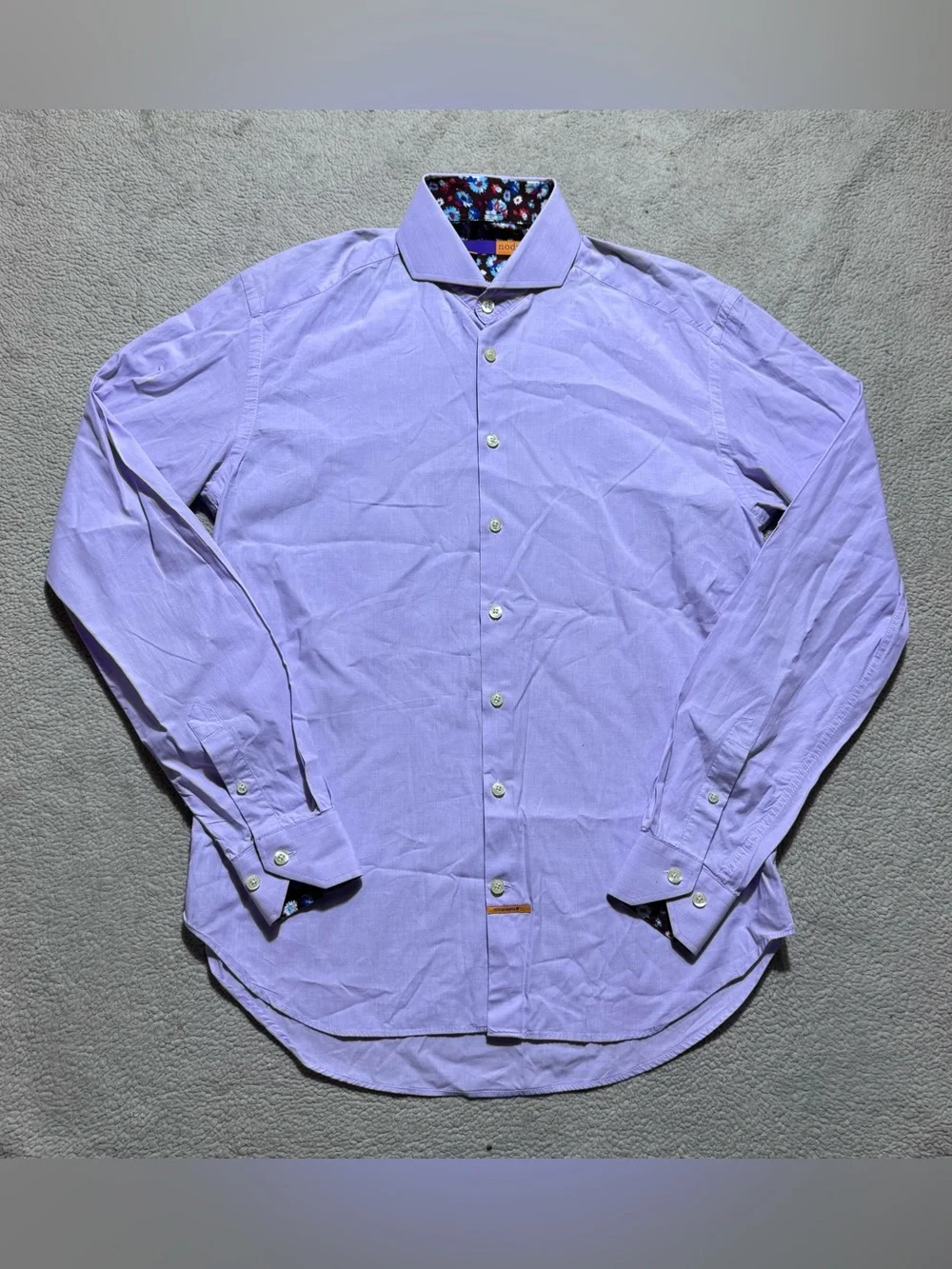 Nodus Shirt Mens 15/40 Light Blue Button-Up Dress Shirt Collared Office Work Tee